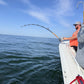 Giant Bluefin Series rod bent from the rail