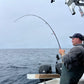 Inshore Reaper rod loaded up on an overcast day