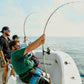 Two anglers hooked up at once on Vert Giant topwater rods