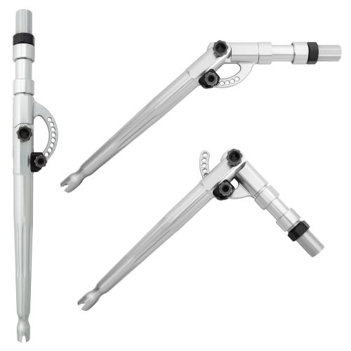 Winthrop T-10X Adjustable Butt — Silver, straight and bent positions