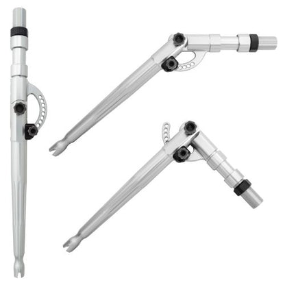 Winthrop T-10X Adjustable Butt — Silver, straight and bent positions